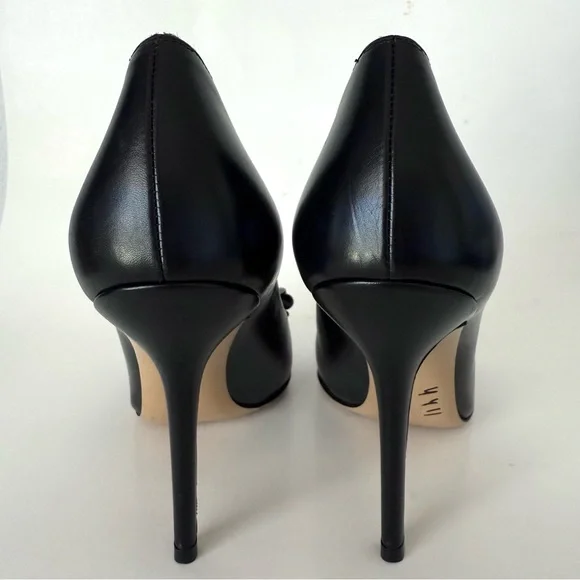 Salvatore Ferragamo Runa 100 Double Bow Leather Stiletto Heel Pointed Toe Pumps - Picture 8 of 14